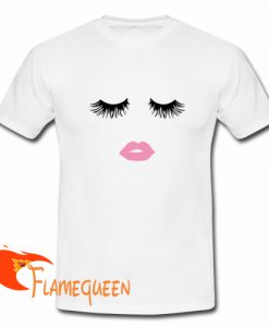 eyelash lips t shirt