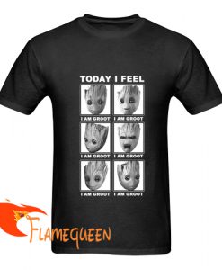 face of groot i feel t shirt