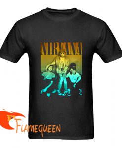 nirvana rainbow sitting t-shirt