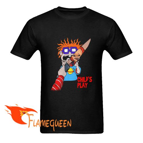 rugrats scary chucky doll with knife t shirt – flamequeen