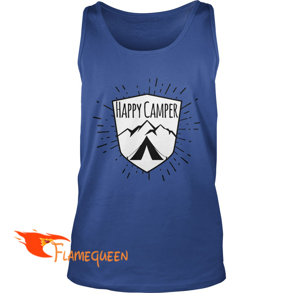 Happy Camper Mountains Tent Camping Tanktop