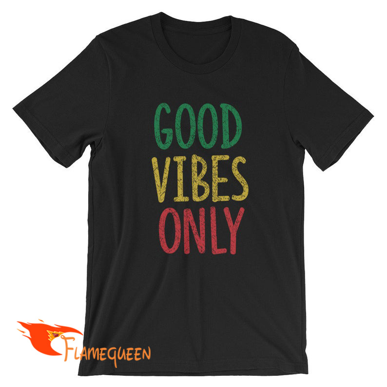 Good Vibes Only Rasta Reggae T-shirt