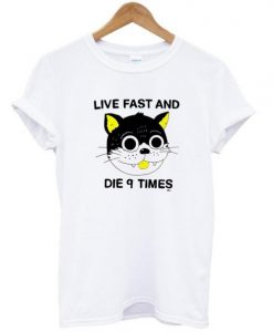 live fast and die 9 times T shirt NA