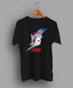 Funny Meowie Cat David Bowie Parody T Shirt NA