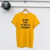 be nice to me my wife is pregnant t-shirt NAY