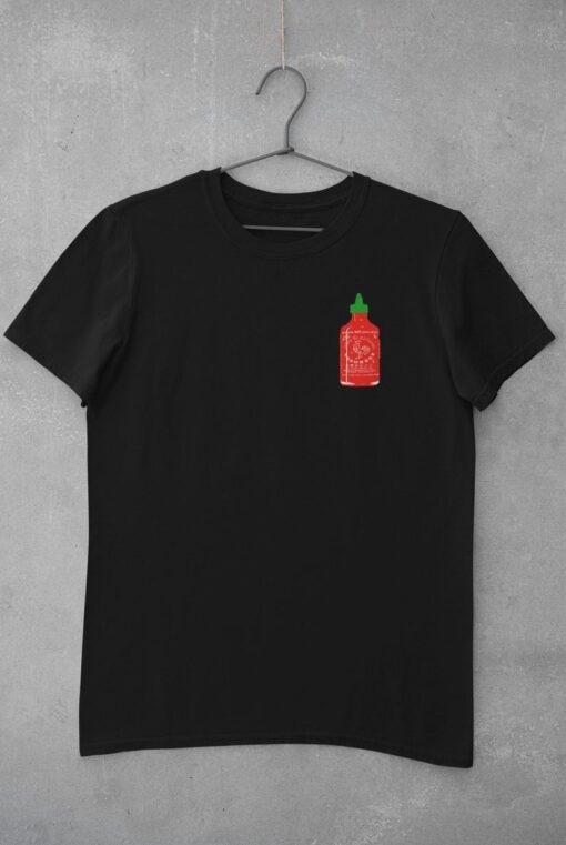 Left Chest Sriracha Bottle T-Shirt NA