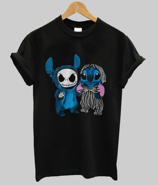 Stitch And Jack Skellington Funny Best Friends Vintage T-Shirt NA