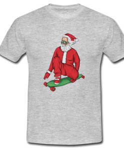 Skateboard Santa Merry Christmas T Shirt NA