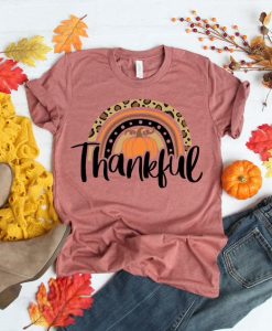 Thankful Rainbow Pumpkin Shirt NA