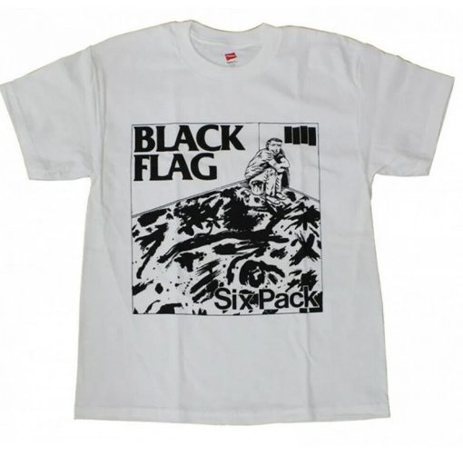 BLACK FLAG T-Shirt Six Pack Punk Band Tee