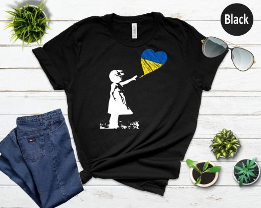 Pray for Ukraine Banksy Peace Shirt