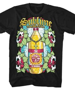 SUBLIME T-Shirt 40 Oz Bottle Black Tee