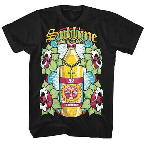 SUBLIME T-Shirt 40 Oz Bottle Black Tee