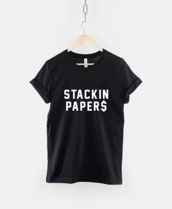 Stackin Papers Slogan Gangster Money Trap Streetwear T-Shirt