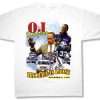 Vintage Style White OJ Simpson Funny Tee Shirt